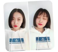 WRITWAA Fausse Frange Clips Extensions De Cheveux Bandes Air Faux Montrer Sombre Désordonné Front Front Clip Heurs Heir Extensions De Cheveux Frange Clips De Bang Pour Les Cheveux