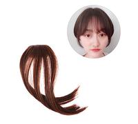 WRITWAA fausse frange front front Clip HEURS HEIR Accessoires de cheveux pour femmes extensions de cheveux frange Clips de bang pour les cheveux Extensions de cheveux pour les femmes Brun