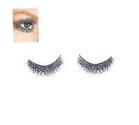 WRITWAA Faux Cils Longs et Épais Paillettes Argentées et Filles Extensions de Cils Croisés pour Cosplay et Événements Festifs
