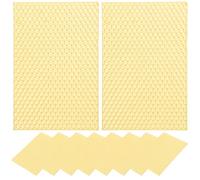 WRITWAA Feuilles de Cire Naturelle pour Apiculture 10pcs pour Cadres Profonds, Cire d'abeille Jaune Multifonctionnelle pour Polissage de Meubles et Stockage du Miel