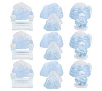 WRITWAA Figurines Arctiques Réalistes et en Résine Lot de 18 Iceberg, Pingouin Décoration Polyvalente pour Micro-Paysage et Espace de Vie Hivernal