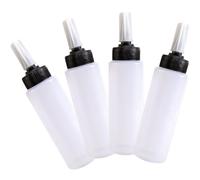 WRITWAA Flacons Applicateurs à Presser en Plastique Lot de 4 pour Coloration Capillaire et Shampoing Sec Usage Professionnel Salon
