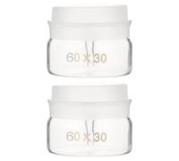 WRITWAA Flacons de Pesée en Verre 60X30 MM Lot de 2 Supports de Pesée de Laboratoire Bas et Haut pour Échantillonnage Précis en Chimie et Recherche