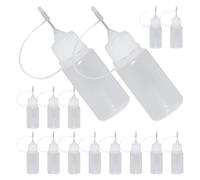 WRITWAA Flacons Distributeurs de Colle Embout Précis 15 en Plastique Blanc 30 Ml et Joint Étanche pour Faits Main et Réparations Domestiques