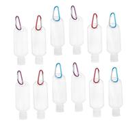WRITWAA Flacons Rechargeables 50 Ml En Plastique Souple Crochet, Lot De 10 Pour Lotion Solaire Et Nettoyant Visage, Adaptés Aux Voyages Et Activités De Plein Air, Taille Compacte