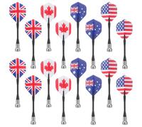 WRITWAA Fléchettes Magnétiques en Plastique et Fer 20 Pièces pour Garçon et Filles avec Drapeau National, Légères et Bords Lisses Jeu Éducatif pour Fête ou Exploration du Monde