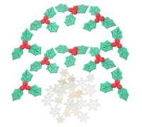 WRITWAA Flocons de Neige Pailletés Blancs en Plastique Solide Confettis Décoratifs pour Loisirs Créatifs Kit de Décoration de Noël Polyvalent pour Accessoires DIY et Embellissements