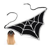 WRITWAA Foulard Cheveux Toile Araignée Halloween Triangle Ajustable Bandeau pour Femmes Accessoire Costume Fête