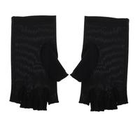 WRITWAA Gants Anti-uv pour Manucure Demi-doigts Noirs Protection Solaire pour Ongles et Mains et Respirants pour Gel UV et Activités Extérieures