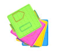 WRITWAA Géoplans pour La Classe - Lot de 8 Plateaux de Manipulation Géométrique pour Enfants, Outil d'apprentissage des Mathématiques Primaire, Fournitures Scolaires à Domicile