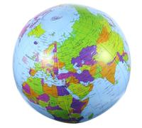 WRITWAA Globe Gonflable de 30 Cm avec Carte du Monde, Ballon de Plage Gonflable en Forme de Terre pour Jouer Ou Apprendre, Sacs de Fête, Fêtes D'été à La Piscine, en PVC