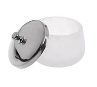 WRITWAA Gobelet pour Rincer Vernis Ongles Cristal Rond Accessoires Manucure avec Couvercle Anti-éclaboussures Acier Inoxydable