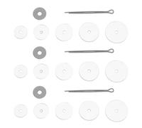 WRITWAA Goupilles Fendues en Acrylique 50 Pièces pour Articulations Mobiles de Poupées, Disques Rotatifs 12-20 Mm, Fournitures DIY pour Fabrication D’Ours en Peluche et Figurines