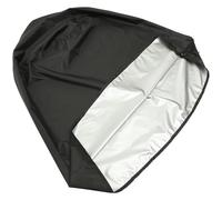 WRITWAA Housse de Fontaine de Jardin Imperméable 420D Tissu Oxford Noir D36 X Pouces Cordon de Serrage Couverture Ronde Résistante aux Intempéries pour Extérieure Hiver