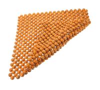 WRITWAA Housse de Siège Auto en Perles de Bois 44X44 CM Coussin Rafraîchissant et Antidérapant pour Voiture et Chaise de Bureau Coussin Massant Ergonomique Toutes Saisons Beige