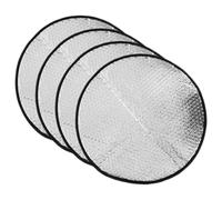 WRITWAA Housse de Volant de Voiture en Aluminium Résistante à la Chaleur Protège-Volant Pare-Soleil 4 Pièces Accessoire Anti-Chaleur pour Conduite Estivale Protection Isolante et