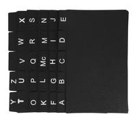 WRITWAA Intercalaires à Onglets Format Compact Noirs 30 en Polypropylène, Séparateurs de Cartes Index Porte-cartes pour Fiches D’étude Travail pour Organisation Bureau et Maison