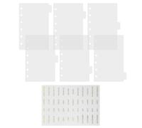 WRITWAA Intercalaires Transparents en Pp pour Classeur 6 Anneaux avec Onglets Dorés, Séparateurs pour Fichiers et Cahiers, Ensemble de 7 Feuilles pour Organisation Rapide