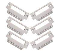 WRITWAA Kit 6 Pièces Plaques de Renfort en Acier Inoxydable Argenté pour Gâche de Porte, Remplacement Facile pour Cadre de Porte, Protection Solide pour Serrure