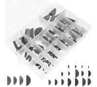 WRITWAA Kit Assortiment Clés Woodruff 135 Pièces en Acier au Carbone, Clés Demi-Lune Métriques M2-m10, Boîte Complète pour Pièces Moteur, Rainures de Clavette pour Usage Professionnel