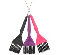 WRITWAA Kit de 3 Pinceaux pour Coloration Capillaire, Brosses de Salon Poils Uniformes, Manche Ergonomique, pour Teinture et Mise en Surbrillance à Domicile Salon Couleur Aléatoire