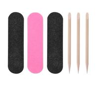 WRITWAA Kit de Manucure Professionnel 200 Pièces Limes à Ongles en Bois et Bâtons Repousse-cuticules, Portable Nail Art et Pédicure