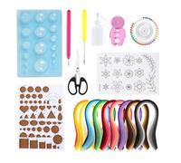 WRITWAA Kit de Quilling en Papier DIY 18 Pièces Accessoires de Loisirs Créatifs Bandes Colorées Outil pour Papier D’Art pour Ateliers Maison et École Set Complet Couleur Couleur Aléatoire