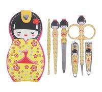 WRITWAA Kit Manucure Pédicure 6 Pièces en Acier Inoxydable et Alliage de Zinc Paquet de Rangement Solide pour Couper et Soigner les Ongles à Domicile Couleur Aléatoire