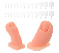 WRITWAA Kit Manucure Pédicure en Silicone Réaliste avec 2 Orteils et D'ongles, Facile à Nettoyer, pour Étude Personnelle et Voyage