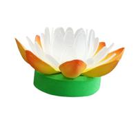 WRITWAA Lampe LED Lotus Flottante Multicolore 1 Pièce Lumière Aquatique Orange Lampe Romantique pour Décoration de Rivière et Ambiance Prière