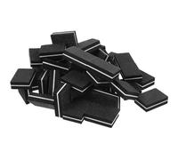 WRITWAA Limes à Ongles Mini-blocs Éponge Double Face Noir 50 Pcs pour Ponçage et Polissage Ongles Mains et Pieds Outil Manucure Portable pour Soin Bloc Polissoir Professionnel