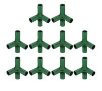 WRITWAA Lot de 10 connecteurs pour poteaux de Structure de Jardinage, raccords à 4 Voies pour Supports de Plantes, Tuteurs de Fleurs et Cages, 16 mm / 0,63 Pouce