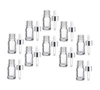 WRITWAA Lot de 10 Flacons Compte-gouttes 5ml Transparents Distributeurs D'huiles Essentielles Portables pour Aromathérapie Voyage Usage Personnel