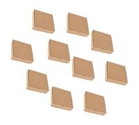 WRITWAA Lot de 10 Mini Boîtes à Pizza en Carton Kraft 4-5 Pouces Boîtes à Pizza Individuelles Réutilisables pour Emballage Biscuits Mini Tartes Goûters pour Maison et Restauration