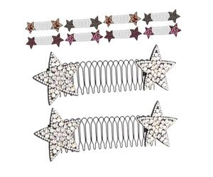 WRITWAA Lot de 10 Peignes à Cheveux Invisibles Ajustables pour Chignon, Accessoires Coiffure Postiches pour Femmes, Épingles Françaises Vintage, Usage Professionnel et Quotidien