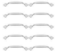 WRITWAA Lot de 10 Poignées de Placard Incurvées en Acier Inoxydable Épais 20 MM 165 MM Finition Inox Poignées Robustes pour Portes D’Armoire et Tiroirs Adaptées Usage Intérieur et