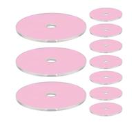 WRITWAA Lot de 10 porte-clés miniatures en forme de disque vinyle - Breloque transparente style album de musique - Fournitures de loisirs créatifs pour décorer sacs et pochettes - Cadeau rétro