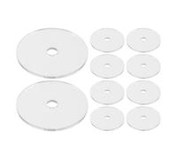 WRITWAA Lot de 10 porte-clés miniatures en forme de disque vinyle - Breloque transparente style album de musique - Fournitures de loisirs créatifs pour décorer sacs et pochettes - Cadeau rétro