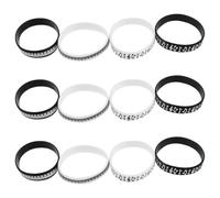 WRITWAA Lot de 12 bracelets en silicone à motifs de notes de musique - Bracelets sur le thème du piano pour femmes, cadeaux pour musiciennes, décorations de fête, récompenses pour fanfares