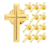 WRITWAA Lot de 12 broches croix en métal, bijoux croix vintage, cadeaux pour groupes de prière (hommes et femmes) - Ornement symbole religieux, cadeaux religieux de fin d'études