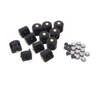 WRITWAA Lot de 12 sets de Capuchons Métalliques Étanches pour Interrupteur de Lampe Torche Mini-Bouton-Poussoir Compact Protection Anti-Poussière et Anti-Eau Accessoires Robustes pour