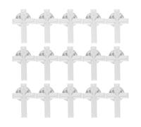 WRITWAA Lot de 15 broches croix, épingles de revers, broches crucifix, bijoux funéraires décoratifs pour la première communion et le baptême, à porter sur un costume, une chemise, un chapeau,