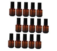 WRITWAA Lot De 15 Flacons Vides Pour Vernis À Ongles Gel Flacons Vides Pour Produits Cosmétiques Vernis À Ongles En Vrac Petits Pots Pour Mélanger Les Cuticules Brosse UV Verre