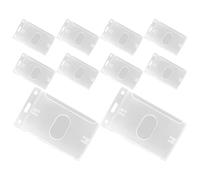 WRITWAA Lot de 15 Porte-Cartes d'Identité Verticaux Transparents en Plastique Rigide Protection Anti-Plis et Éclaboussures Pochettes Coulissantes pour Badges Professionnels et Accès