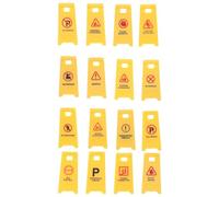 WRITWAA Lot de 16 Mini-barrages Routiers en Plastique : Mini-barricades, Panneaux de signalisation, Jouets éducatifs pour Enfants, pour Maison de poupée