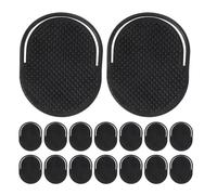 WRITWAA Lot de 16 peignes à cheveux ovales pour le cuir chevelu et le shampooing - Brosse de lavage et de gommage manuelle pour hommes et femmes, usage domestique et sous la douche, noir