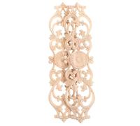 WRITWAA Lot de 2 Appliques Décoratives en Bois Sculpté, Motifs Européens Classiques, Décoration D’armoires et Meubles, Incrustation Bois Naturel, Ornements pour Portes D’armoire