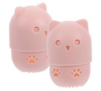 WRITWAA Lot De 2 Boîtes De Rangement pour Éponges Et Houppettes pour Mélanger Les Produits Cosmétiques pour Poudre Maquillage Gel De Silice Rose