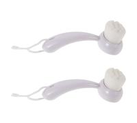 WRITWAA Lot de 2 Brosses Visage Manuelles à Poils Doux avec Manche Long en Plastique pour Nettoyage Profond et Exfoliation, Voyage Maison