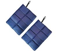 WRITWAA Lot de 2 Coussins de Siège Extérieur Imperméables en Tissu Oxford, Tapis de Camping Pliable, Lavable et Facile à Transporter pour Plage et Randonnée